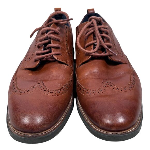 Cole Haan Grand Evolution Wingtip Oxford Shoes Men’s 11.5 M Brown Leather C26385 - Picture 2 of 9